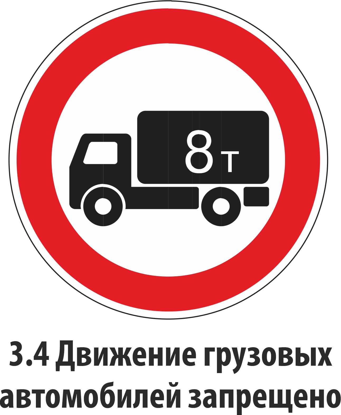 Дорожный знак запрещающий 3.4